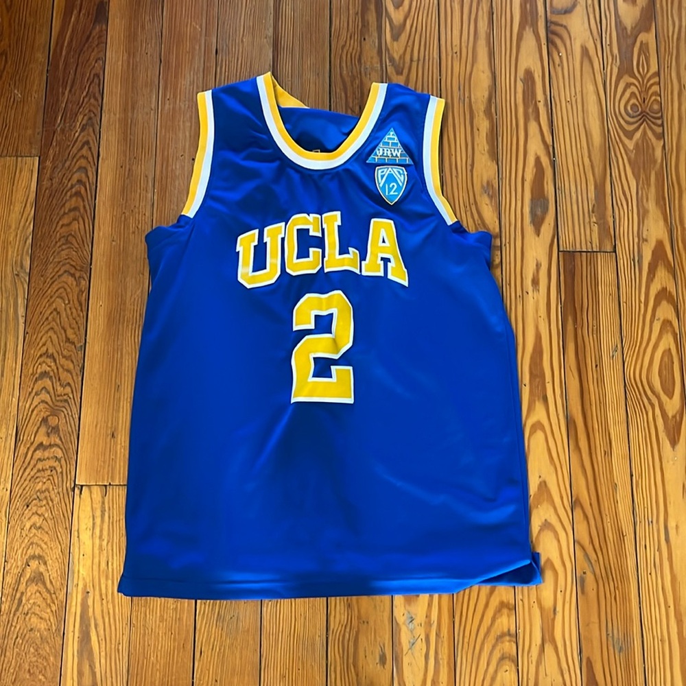 College Basketball Jersey UCLA Bruins Lonzo Ball #2 Stitched Like New Blue Gold